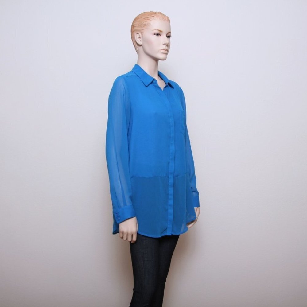 Pleione Long Sleeve‎ Botton Down Blouse